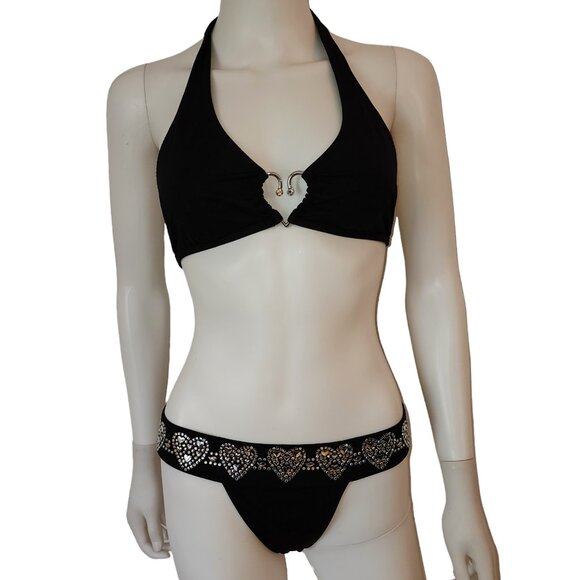 Beach Bunny Other - RARE Vintage Beach Bunny Heart Jewel and Sequins Bikini Bottom